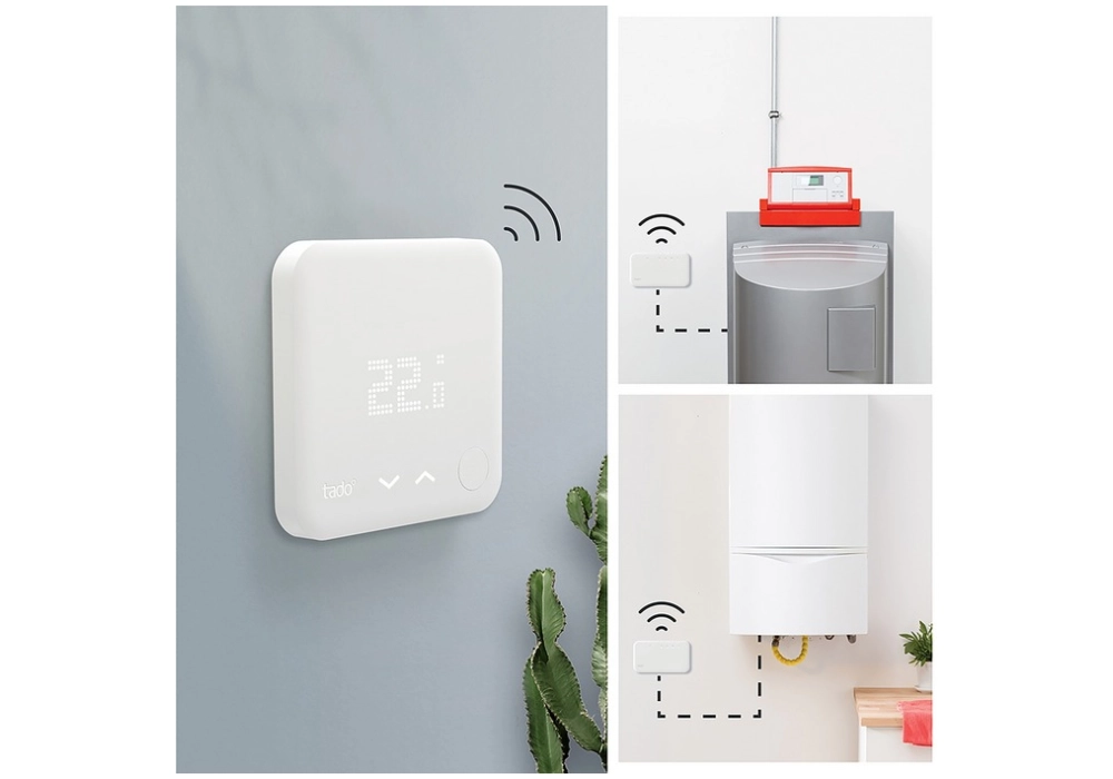 Tado Smart Thermostat - Starter Kit Wireless V3+ incl. 1 Bridge - Blanc