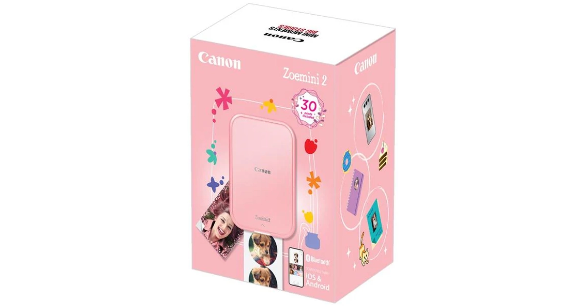 Canon Zoemini 2 Or rose inclus 30 papiers photo + pochette