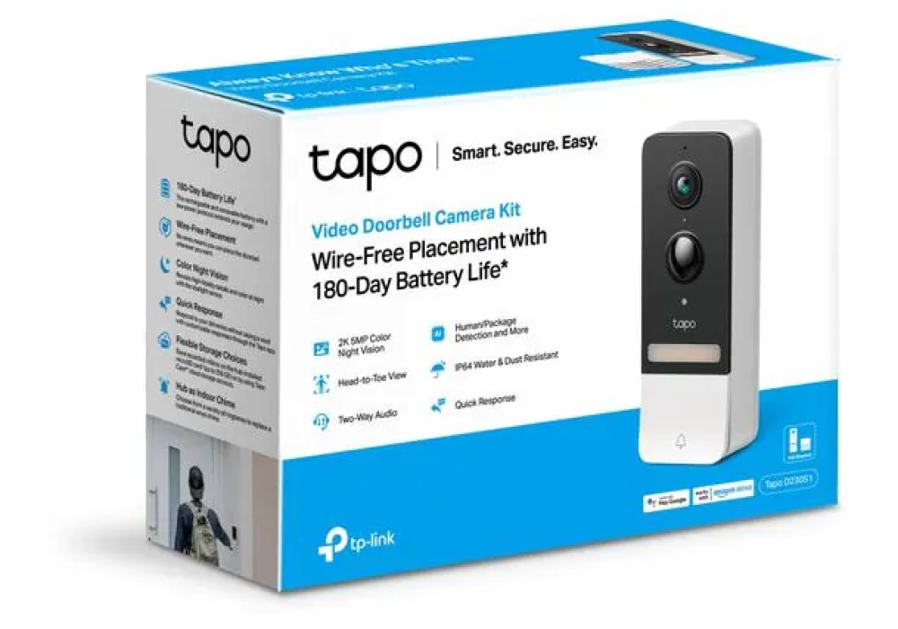 TP-Link Kit de sonnette vidéo connectée Tapo D230S1