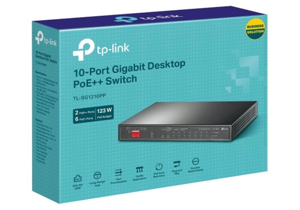 TP-Link PoE+ Switch TL-SG1210PP 10 ports