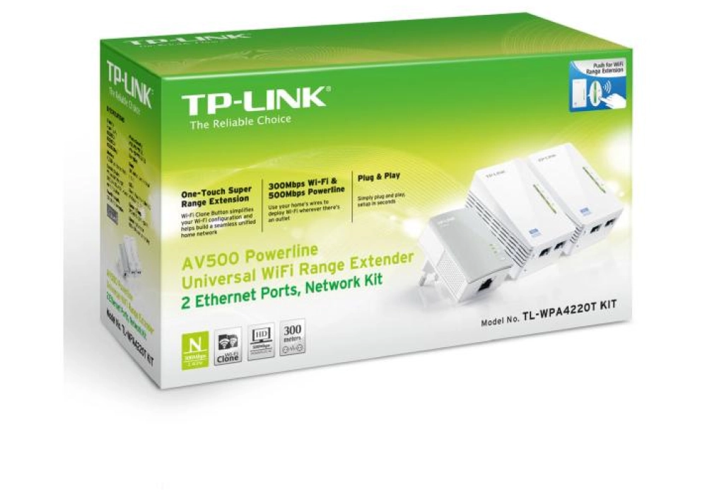 TP-Link Powerline TL-WPA4220TKIT Triple kit