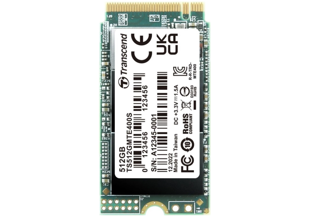 Transcend SSD 400S M.2 Nvme (2242) - 512GB
