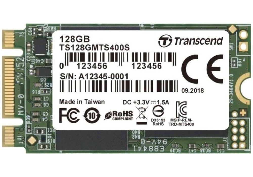 Transcend SSD 400S  M.2 SATA (2242) - 128GB