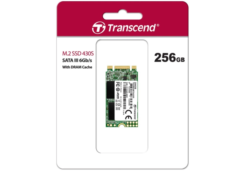 Transcend SSD 430S M.2 SATA (2242) - 256GB