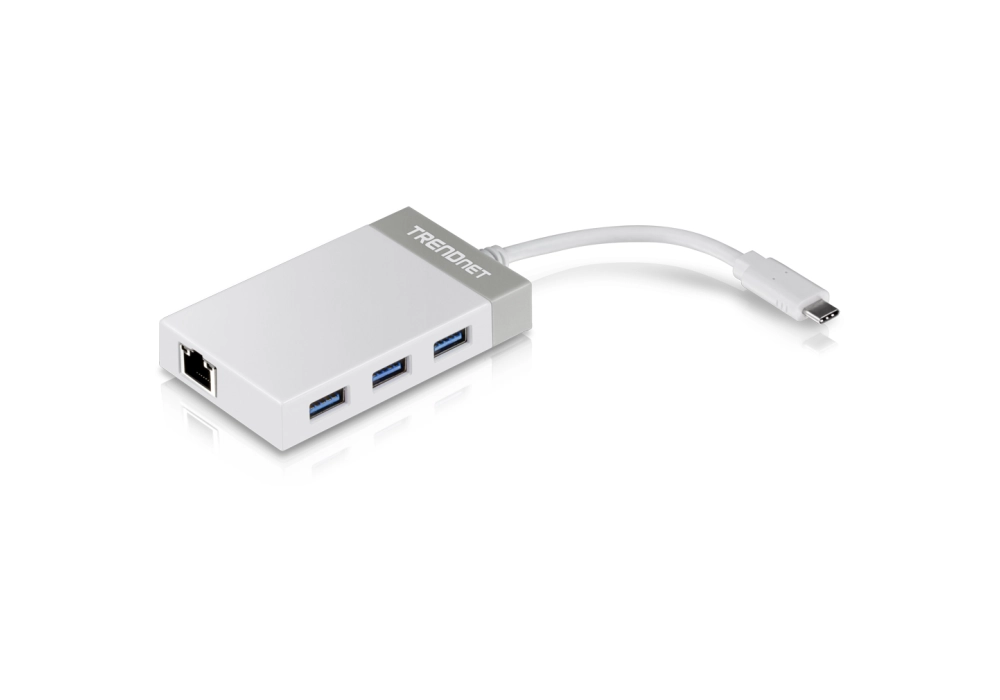 TRENDnet USB-C to Gigabit Adapter + USB Hub