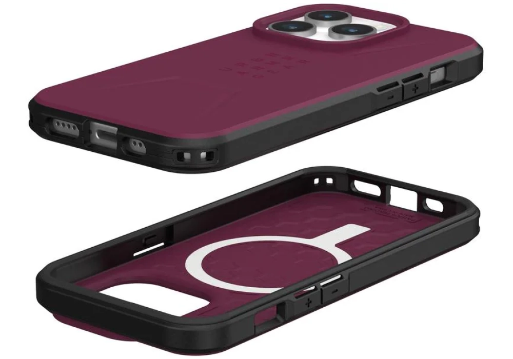 UAG Coque arrière Civilian Case iPhone 15 Pro Bordeaux
