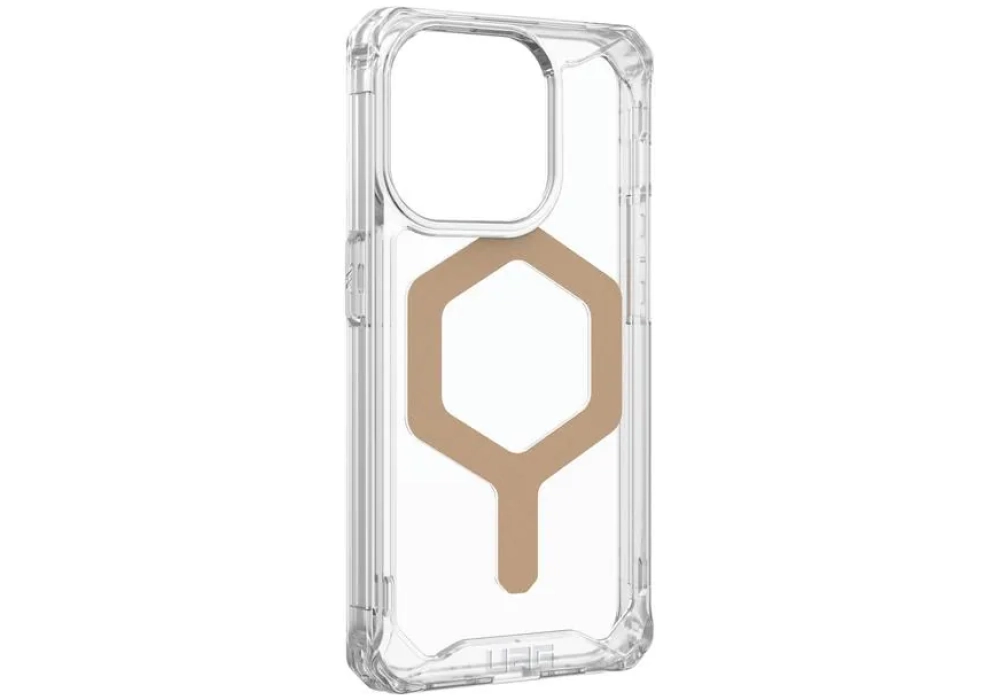 UAG Coque arrière Plyo MagSafe Apple iPhone 15 Pro Ice/Gold
