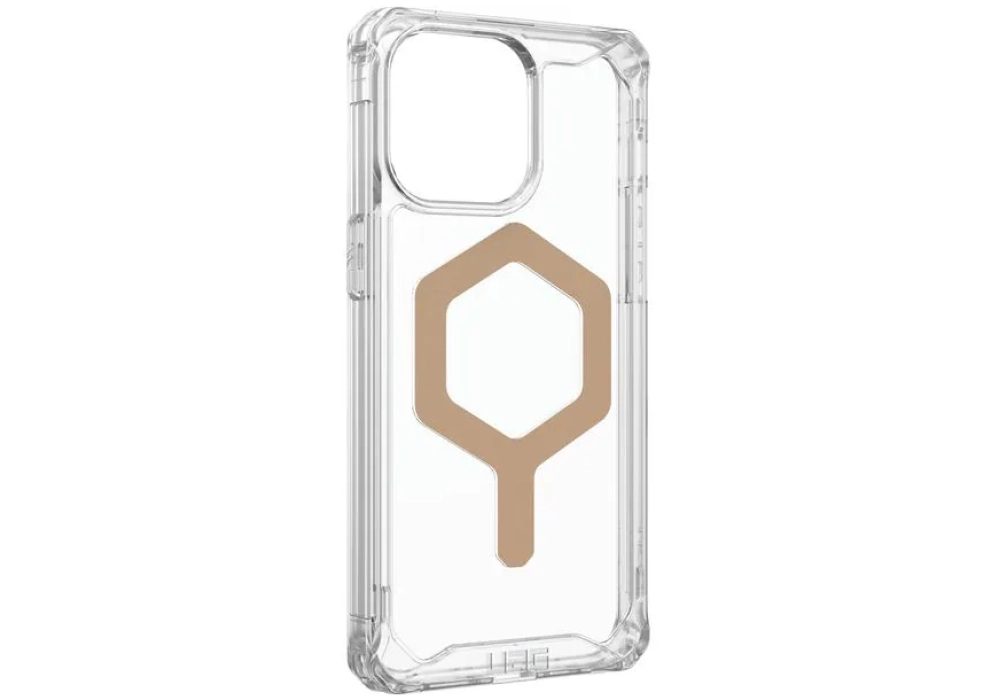 UAG Coque arrière Plyo MagSafe Apple iPhone 15 Pro Max Ice/Gold