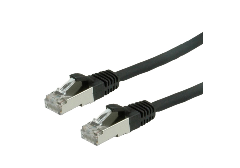 Value Network Cable Cat.6 (Classe E) S/FTP LSOH, noir, 1,0 m