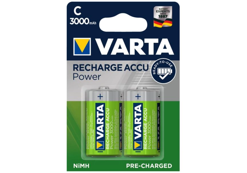Varta Recharge Accu Power 2x C 3000 mAh