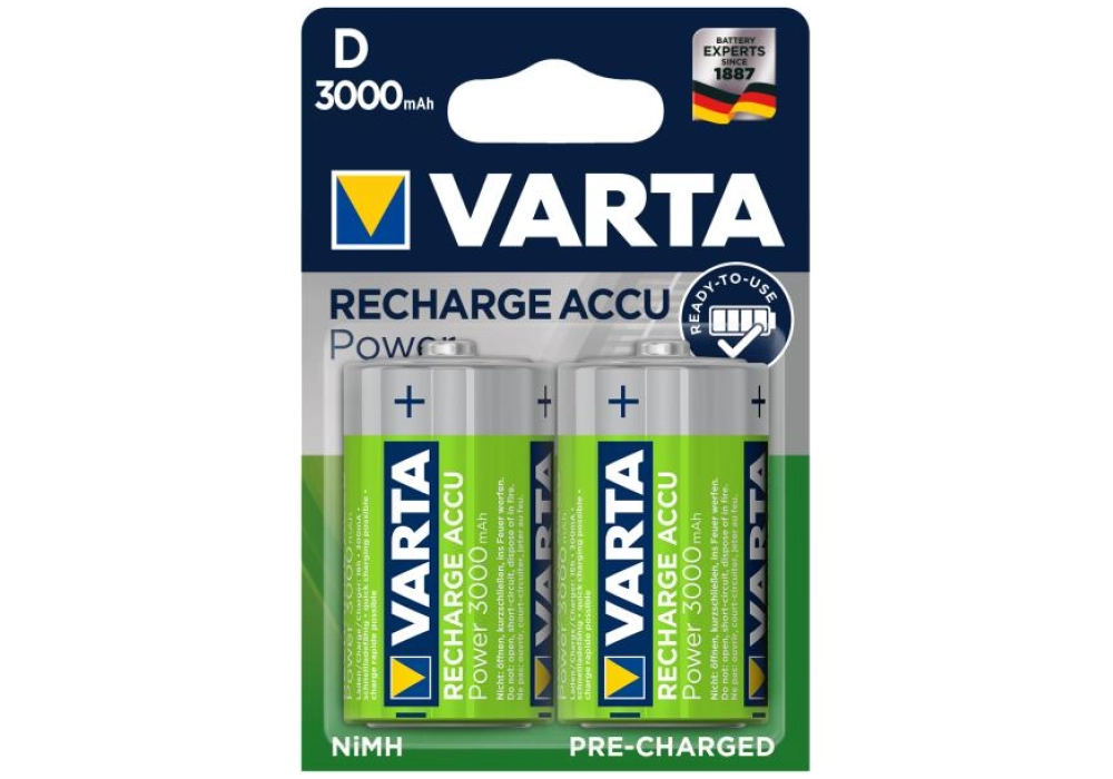 Varta Recharge Accu Power 2x D 3000 mAh