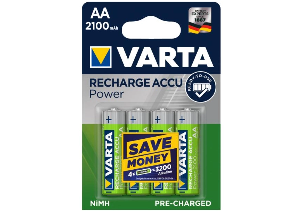 Varta Recharge Accu Power 4x AA 2100 mAh