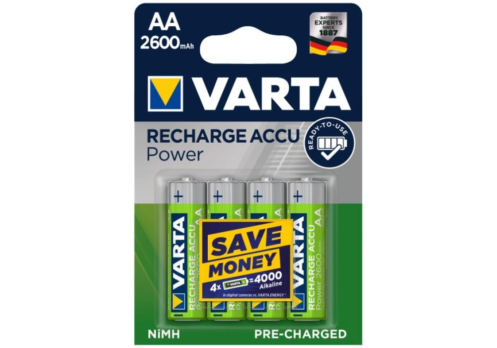 Varta Recharge Accu Power 4x AA 2600 mAh