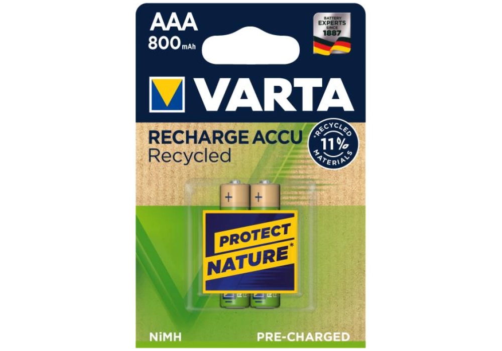 Varta Recharge Accu Recycled 2x AAA 800 mAh