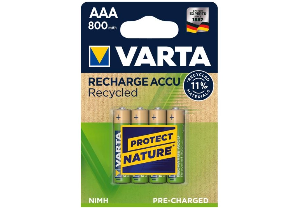 Varta Recharge Accu Recycled 4x AAA 800 mAh