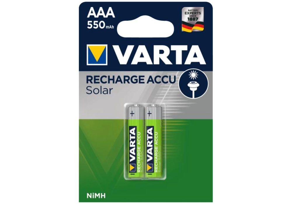 Varta Recharge Accu Solar 2x AAA 550 mAh