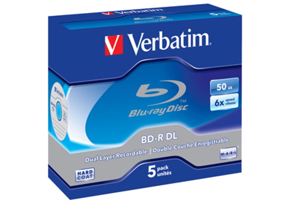 Verbatim Blu-ray BD-R DL 6x - Pack of 5