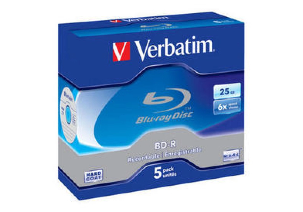 Verbatim Blu-ray BD-R SL 6x - Pack of 5