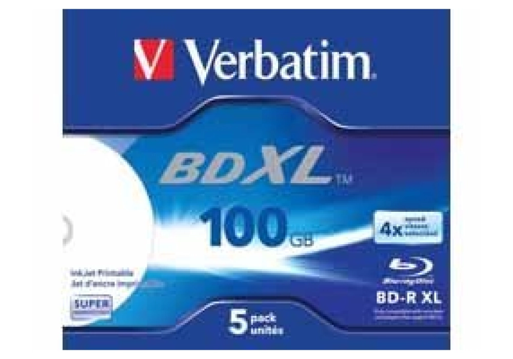 Verbatim Blu-ray BD-R XL 100GB 4X - Pack of 5