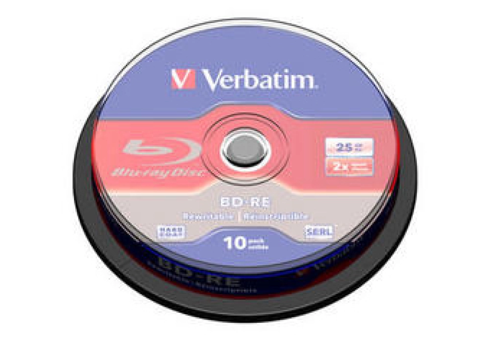 Verbatim Blu-ray BD-RE SL 2x - Pack of 10