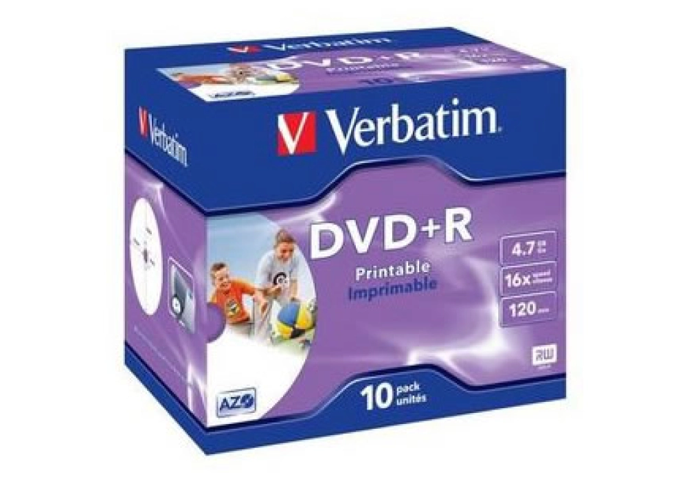 Verbatim DVD+R 4.7GB 16x Printable - Pack of 10