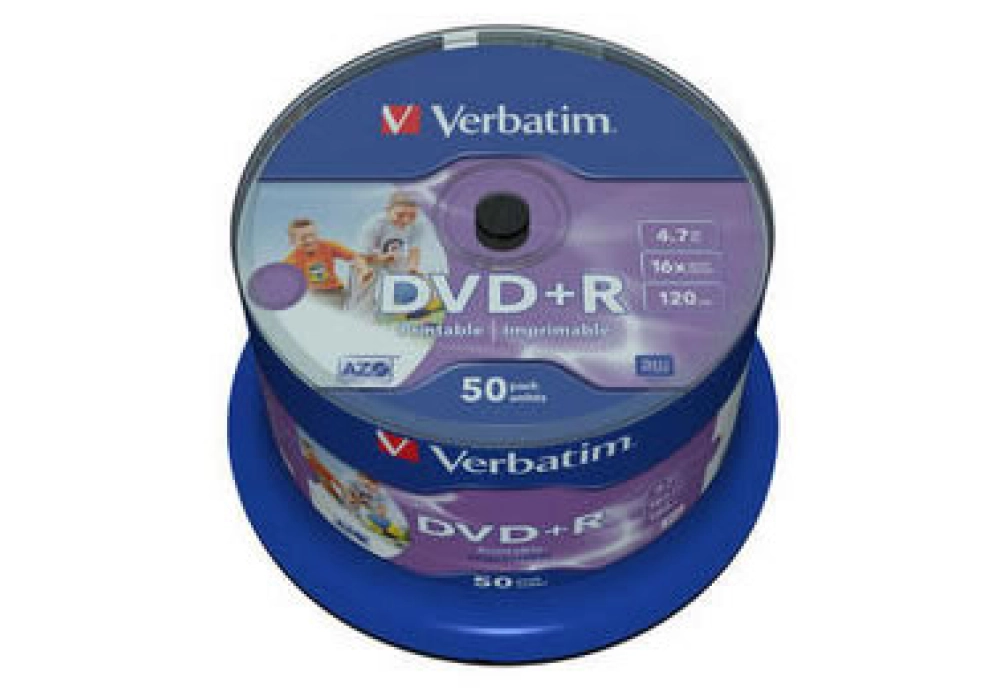 Verbatim DVD+R 4.7GB 16x Printable - Pack of 50