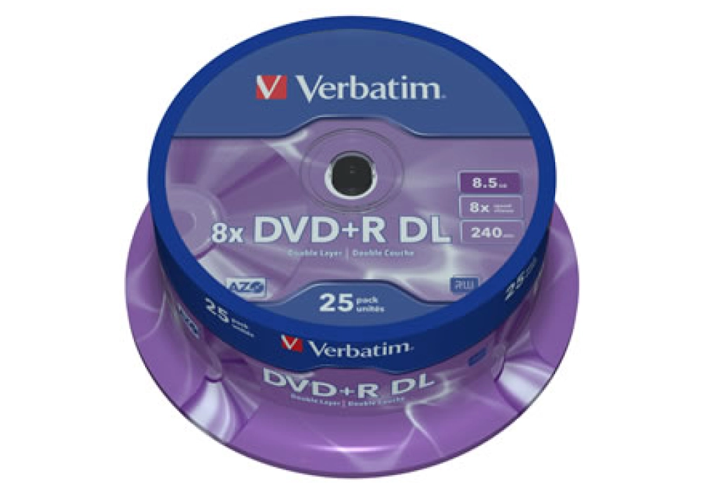 Verbatim DVD+R DL 8.5GB - 8x - Pack of 25