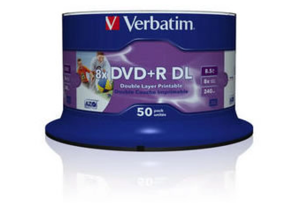 Verbatim DVD+R DL 8.5GB 8x Printable - Pack of 50
