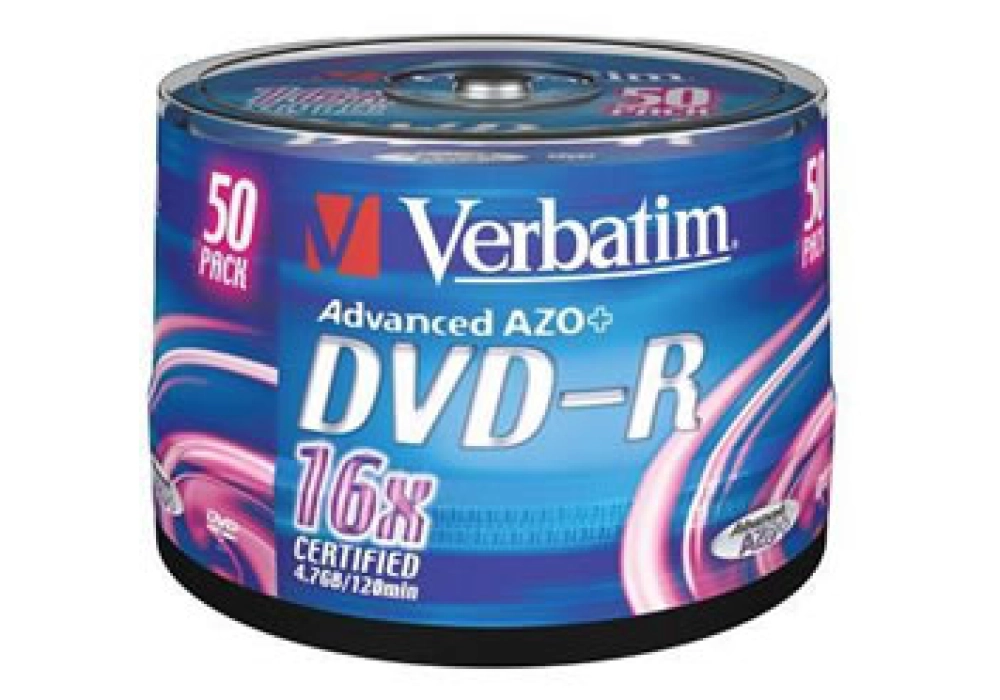 Verbatim DVD-R 4.7GB - 16x Certified - Spindle of 50