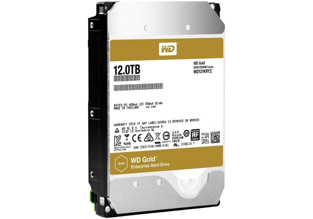 WD Gold Hard Drive SATA 6 Gb/s - 12.0 TB