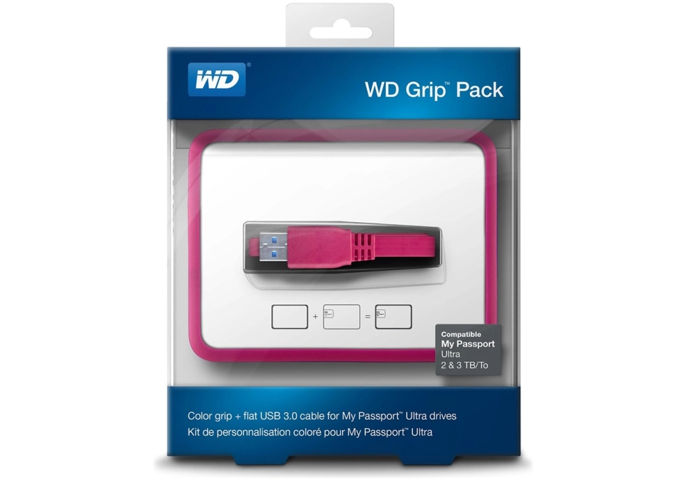 WD Grip Pack for My Passport Ultra drives 2TB/3TB (Fuchsia)