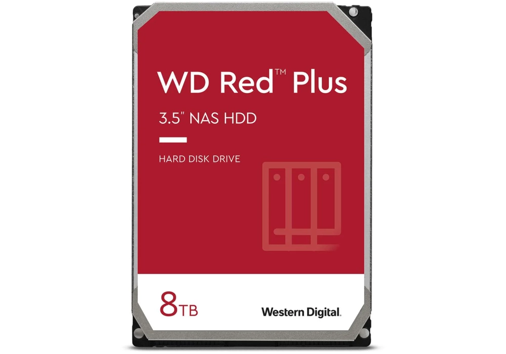 WD Red Plus NAS Hard Drive SATA 6 Gb/s - 256MB Cache - 8.0 TB 