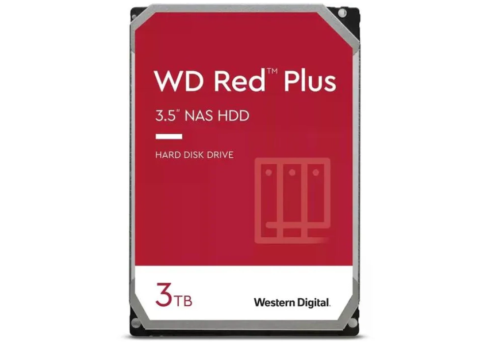 WD Red Plus NAS Hard Drive SATA 6 Gb/s - 3 TB