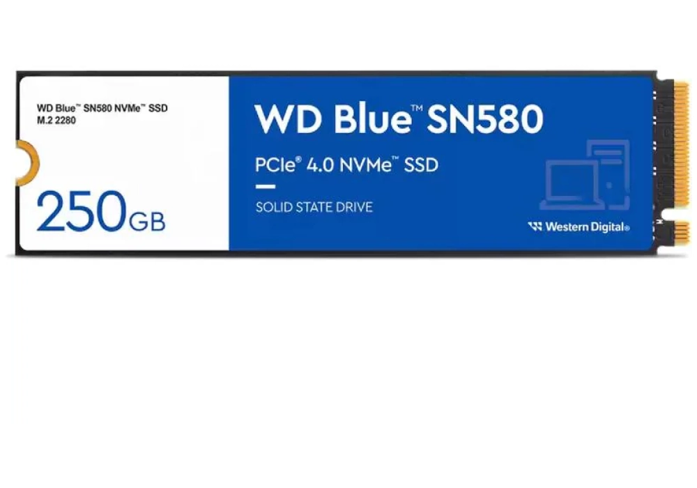 Western Digital SSD WD Blue SN580 M.2 2280 NVMe  - 250 GB