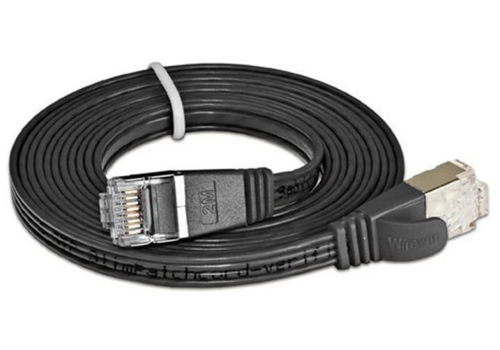 Wirewin CAT6 Shielded Slim Network Cable (Black) - 0.25 m 