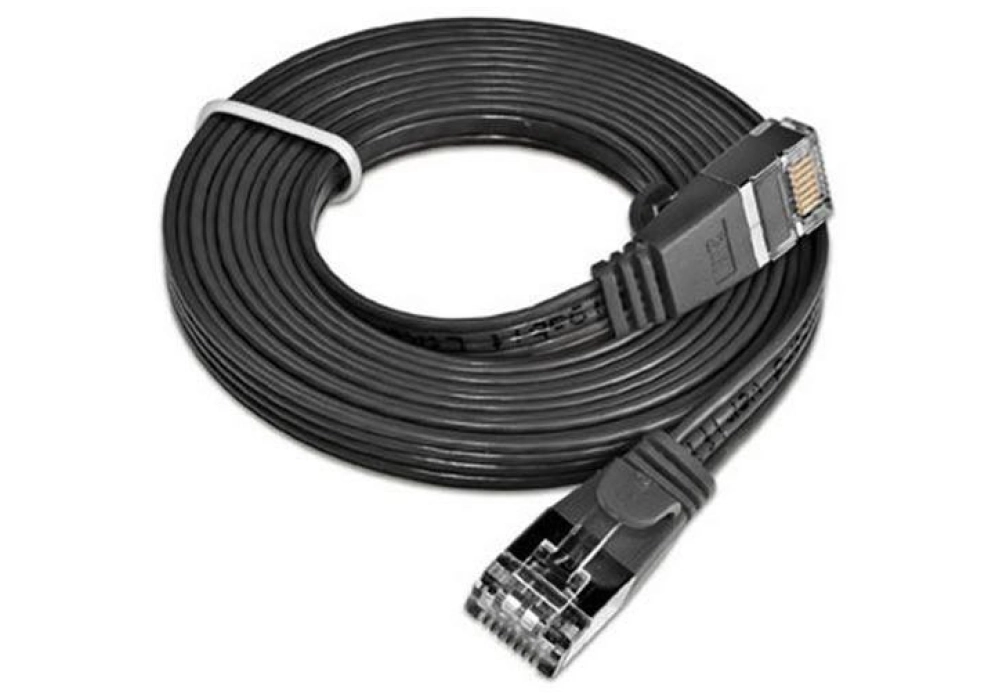 Wirewin CAT6 Shielded Slim Network Cable (Black) - 0.75 m 