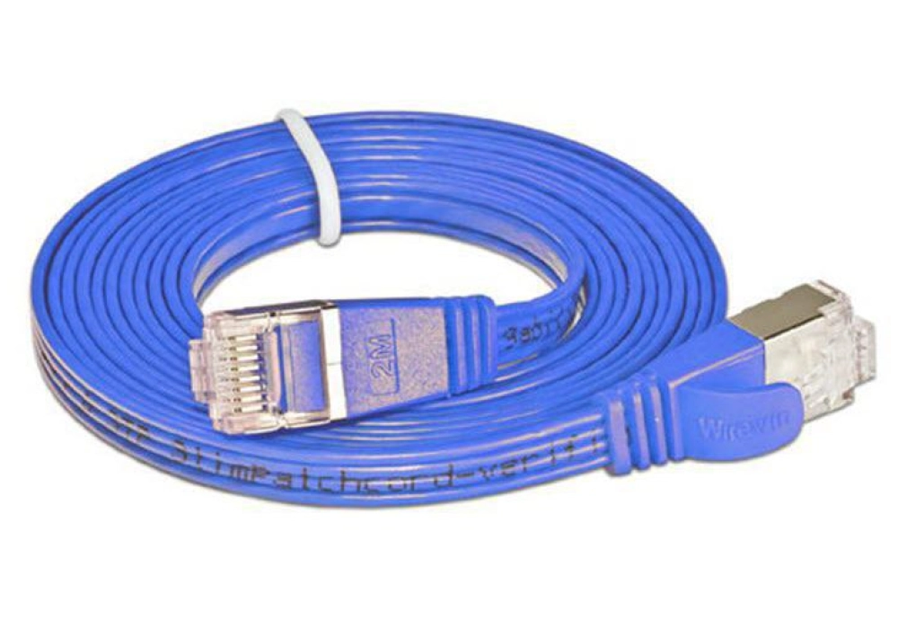Wirewin CAT6 Shielded Slim Network Cable (Blue) - 0.10 m 
