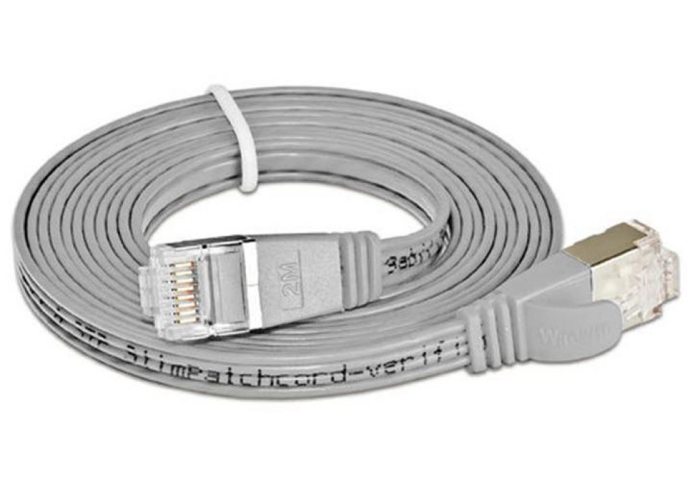 Wirewin CAT6 Shielded Slim Network Cable (Grey) - 0.75 m 