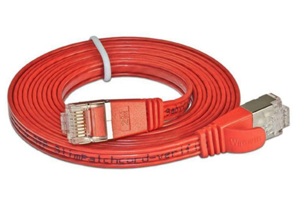 Wirewin CAT6 Shielded Slim Network Cable (Red) - 0.10 m 