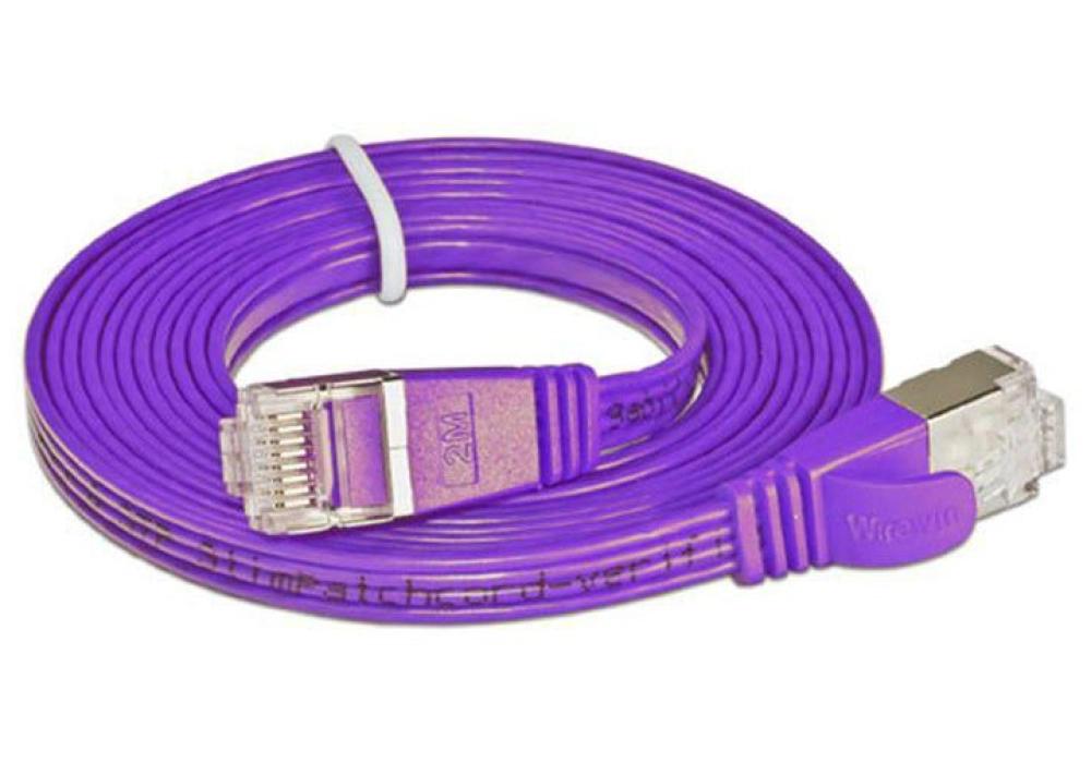 Wirewin CAT6 Shielded Slim Network Cable (Violet) - 0.75 m 