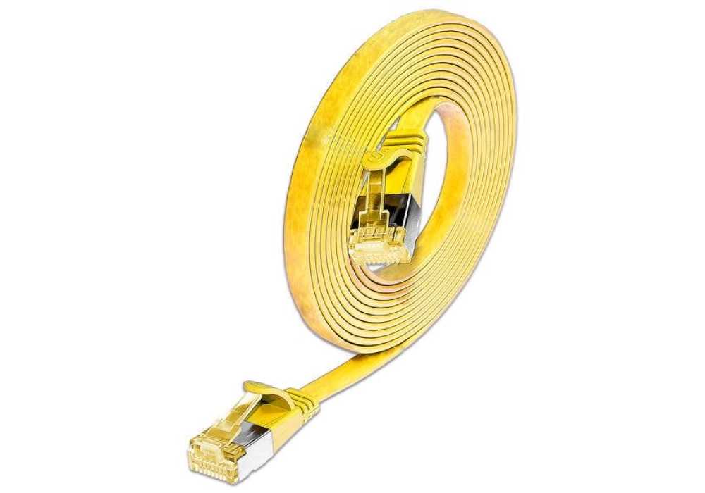 Wirewin CAT6a U/FTP Slim Network Cable (Yellow) - 0.10 m 