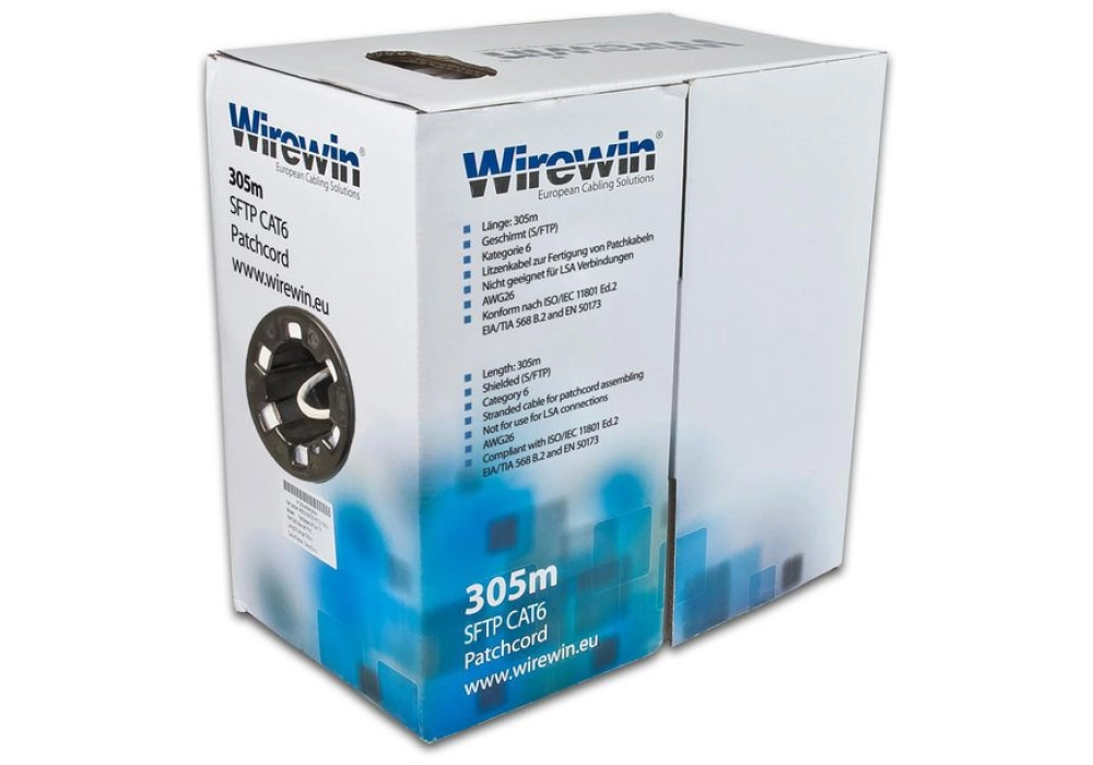 Wirewin Network Cable Cat 6 S/FTP (Gris) - 305 m